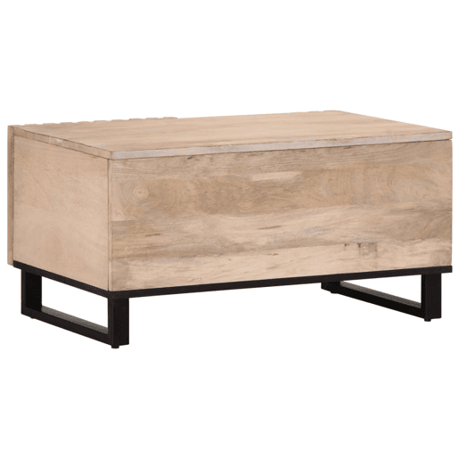 Mesa de Centro, Mesa baixa, 80x51x40 cm madeira de mangueira maciça branco Mesa de Centro, Mesa baixa, 80x51x40 cm madeira de mangueira maciça branco