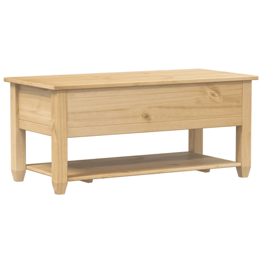 Mesa de Centro, Mesa baixa, com gavetas Corona 100x48x45 cm pinho maciço