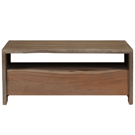 Mesa de Centro, Mesa baixa, acácia maciça arestas vivas 90x50x40 cm cinzento Mesa de Centro, Mesa baixa, acácia maciça arestas vivas 90x50x40 cm cinzento