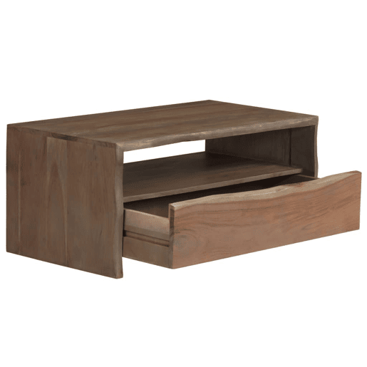 Mesa de Centro, Mesa baixa, acácia maciça arestas vivas 90x50x40 cm cinzento Mesa de Centro, Mesa baixa, acácia maciça arestas vivas 90x50x40 cm cinzento
