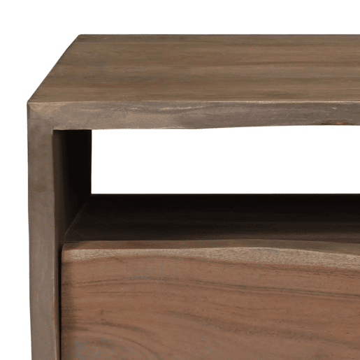 Mesa de Centro, Mesa baixa, acácia maciça arestas vivas 90x50x40 cm cinzento Mesa de Centro, Mesa baixa, acácia maciça arestas vivas 90x50x40 cm cinzento
