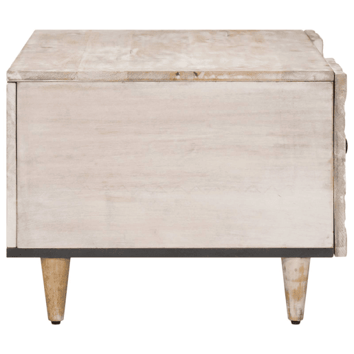 Mesa de Centro, Mesa baixa, Branco 100 x 54 x 40 cm Madeira de manga maciça Mesa de Centro, Mesa baixa, Branco 100 x 54 x 40 cm Madeira de manga maciça