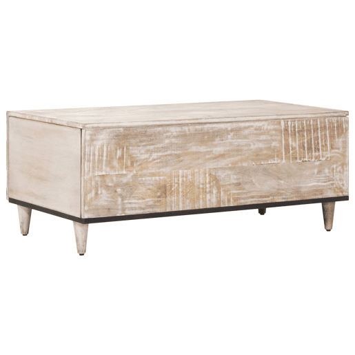 Mesa de Centro, Mesa baixa, Branco 100 x 54 x 40 cm Madeira de manga maciça Mesa de Centro, Mesa baixa, Branco 100 x 54 x 40 cm Madeira de manga maciça