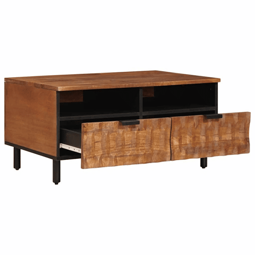 Mesa de Centro, Mesa baixa, Castanho 80 x 54 x 40 cm Madeira de manga maciça