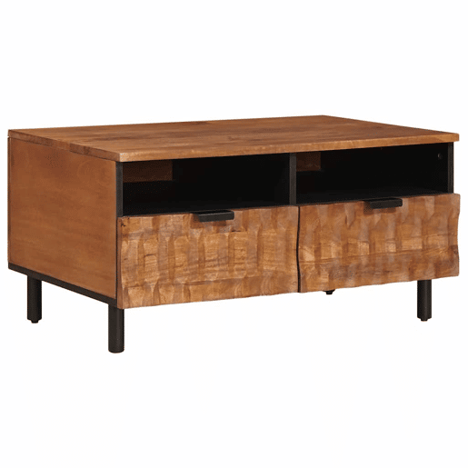 Mesa de Centro, Mesa baixa, Castanho 80 x 54 x 40 cm Madeira de manga maciça
