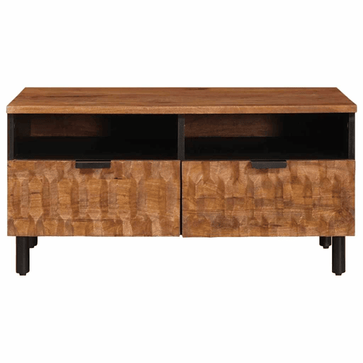 Mesa de Centro, Mesa baixa, Castanho 80 x 54 x 40 cm Madeira de manga maciça