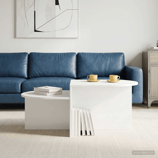 Mesa de Centro, Mesa baixa, Branco 100 x 50 x 40 cm Derivados de Madeira Mesa de Centro, Mesa baixa, Branco 100 x 50 x 40 cm Derivados de Madeira
