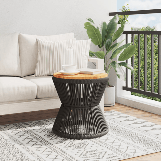 Mesa de Centro, Mesa baixa, com base de arame Ø 45x44 cm acácia maciça Mesa de Centro, Mesa baixa, com base de arame Ø 45x44 cm acácia maciça