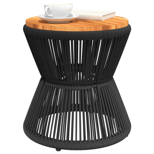 Mesa de Centro, Mesa baixa, com base de arame Ø 45x44 cm acácia maciça Mesa de Centro, Mesa baixa, com base de arame Ø 45x44 cm acácia maciça