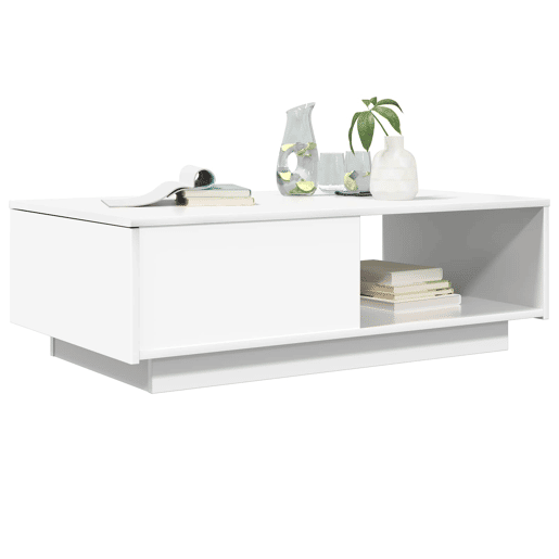 Mesa de Centro, Mesa baixa, Branco 95 x 55 x 31 cm Madeira processada Mesa de Centro, Mesa baixa, Branco 95 x 55 x 31 cm Madeira processada