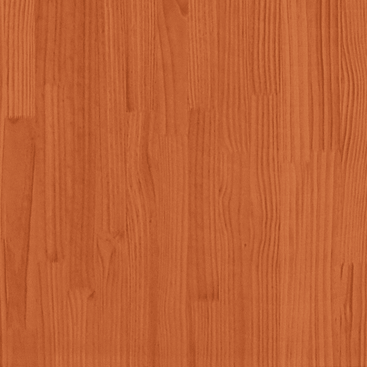 Estrutura de cama de casal simple com cabeceira - Marrom Cera 150 x 200 cm