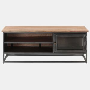 Mesa de Centro, Mesa baixa, 90x50x35 cm madeira de acácia maciça cinzento