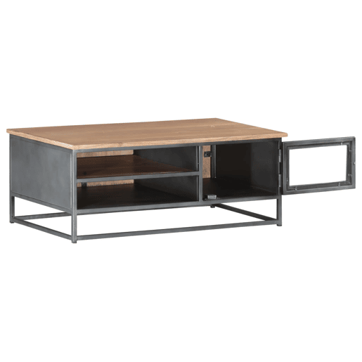 Mesa de Centro, Mesa baixa, 90x50x35 cm madeira de acácia maciça cinzento Mesa de Centro, Mesa baixa, 90x50x35 cm madeira de acácia maciça cinzento