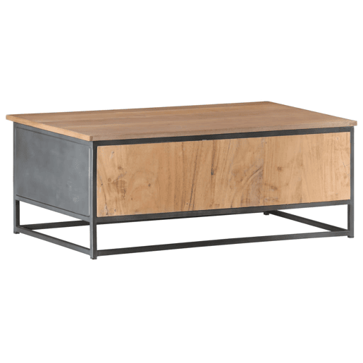 Mesa de Centro, Mesa baixa, 90x50x35 cm madeira de acácia maciça cinzento Mesa de Centro, Mesa baixa, 90x50x35 cm madeira de acácia maciça cinzento