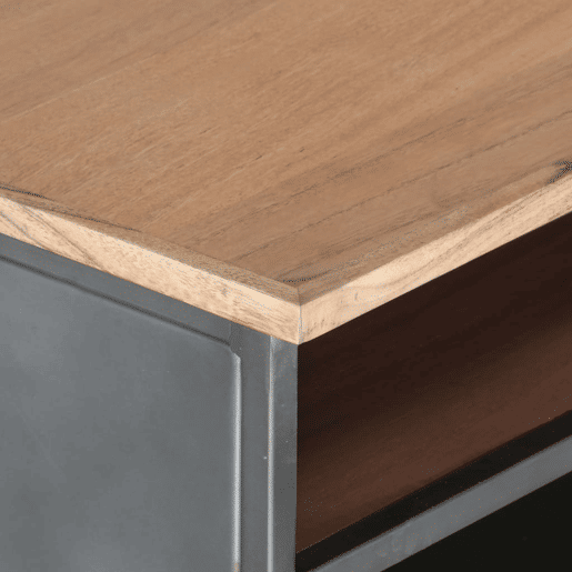 Mesa de Centro, Mesa baixa, 90x50x35 cm madeira de acácia maciça cinzento Mesa de Centro, Mesa baixa, 90x50x35 cm madeira de acácia maciça cinzento
