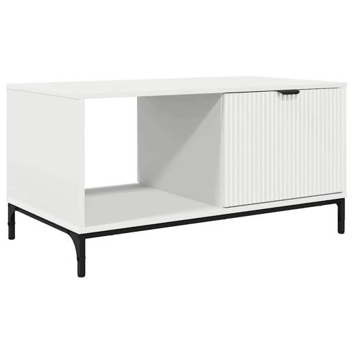 Mesa de Centro, Mesa baixa, Branco 90 x 49 x 46 cm Madeira processada Mesa de Centro, Mesa baixa, Branco 90 x 49 x 46 cm Madeira processada
