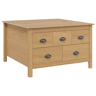 Mesa de Centro, Mesa baixa, com gaveta HILL Marrom mel 79.5 x 79.5 x 49 cm
