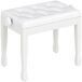 Banco de Piano PU, Madera de Caucho HOMCOM Banco de Piano PU, Madera de Caucho HOMCOM Blanco