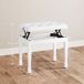 Banco de Piano PU, Madera de Caucho HOMCOM Banco de Piano PU, Madera de Caucho HOMCOM Blanco