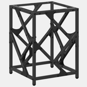 Mesa de Centro, Mesa baixa, c topo em vidro transparente 30x30x41 cm aço