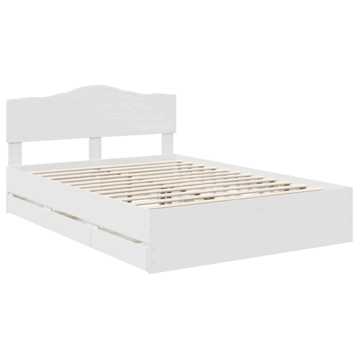 Estrutura De Cama De Casal Moderno - Branco 160 x 200 cm Madeira de Engenharia