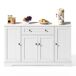 Aparador Rústico de Madera MDF con 4 Puertas y 1 Cajón 138 Aparador Rústico de Madera MDF con 4 Puertas y 1 Cajón 138 Blanco