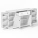 Aparador Rústico de Madera MDF con 4 Puertas y 1 Cajón 138 Aparador Rústico de Madera MDF con 4 Puertas y 1 Cajón 138 Blanco