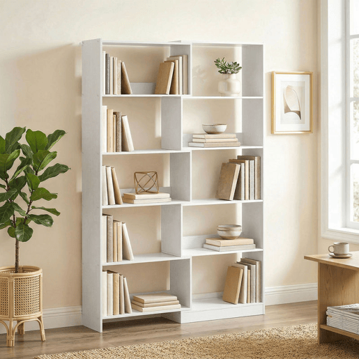 HOMCOM Estante Expansível 5 Níveis Estante para Livros Giratória 350° Largura Ajustável Convertível em L Reta ou Compacta para Sala Quarto Escritório 111,5x23,8x163,7 cm Branco HOMCOM Estante Expansível 5 Níveis Estante para Livros Giratória 350° Largura Ajustável Convertível em L Reta ou Compacta para Sala Quarto Escritório 111,5x23,8x163,7 cm Branco