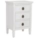 Mesita de noche de madera con 3 cajones 46 Mesita de noche de madera con 3 cajones 46 Blanco