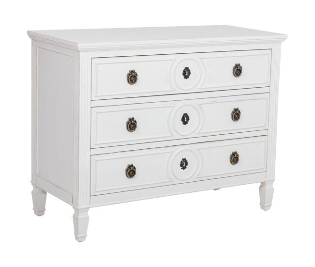 Cómoda de madera blanca 102x46x80h cm