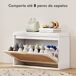Banco Zapatero MDF, Lino Sintético HOMCOM Banco Zapatero MDF, Lino Sintético HOMCOM Blanco
