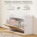 Banco Zapatero MDF, Lino Sintético HOMCOM Banco Zapatero MDF, Lino Sintético HOMCOM Blanco