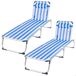 Aktive - Pack 2 tumbonas playa plegables aluminio 5 posiciones Aktive - Pack 2 tumbonas playa plegables aluminio 5 posiciones Azul