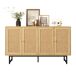 Aparador Naturaleza de Madera con 4 Puertas de Ratán Natural Aparador Naturaleza de Madera con 4 Puertas de Ratán Natural Madera