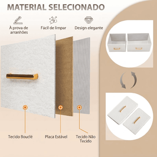 HOMCOM Cómoda com 8 Gavetas em Borreguito Sintético e Estação de Carregamento USB Tipo-C, Estrutura em Aço para Quarto ou Hall Creme HOMCOM Cómoda com 8 Gavetas em Borreguito Sintético e Estação de Carregamento USB Tipo-C, Estrutura em Aço para Quarto ou Hall Creme