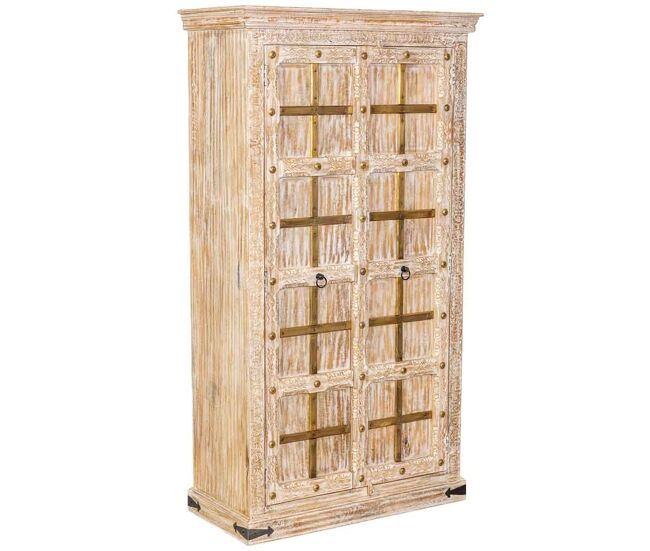 Armario de madera beige 99x46x180h cm