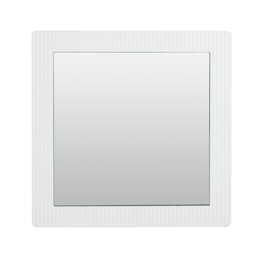 Espelho de parede quadrado 80x80 cm - moldura em madeira branca, design moderno e intemporal - branco Espelho de parede quadrado 80x80 cm - moldura em madeira branca, design moderno e intemporal - branco
