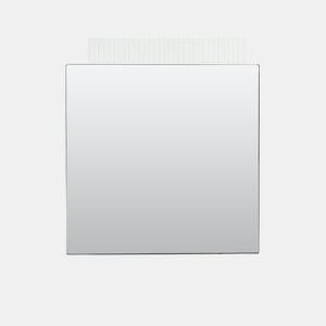 Espelho de parede quadrado 80x80 cm - moldura em madeira branca, design moderno e intemporal - branco