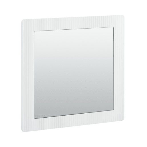 Espelho de parede quadrado 80x80 cm - moldura em madeira branca, design moderno e intemporal - branco Espelho de parede quadrado 80x80 cm - moldura em madeira branca, design moderno e intemporal - branco