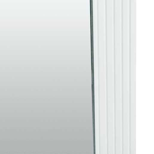 Espelho de parede quadrado 80x80 cm - moldura em madeira branca, design moderno e intemporal - branco Espelho de parede quadrado 80x80 cm - moldura em madeira branca, design moderno e intemporal - branco
