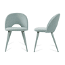 Conjunto de 2 cadeiras de jantar Karijoki tecido e metal 77x50x55 cm - Verde claro en.casa