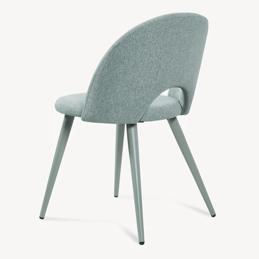 Conjunto de 2 cadeiras de jantar Karijoki tecido e metal 77x50x55 cm - Verde claro en.casa