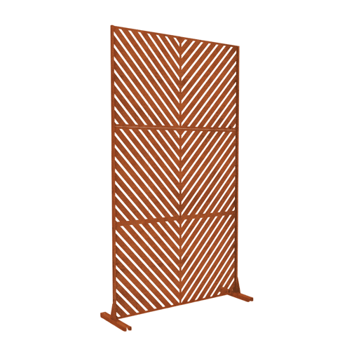 Parede divisória Kekan aço 180 x 90 cm Ferrugem nobre casa.pro