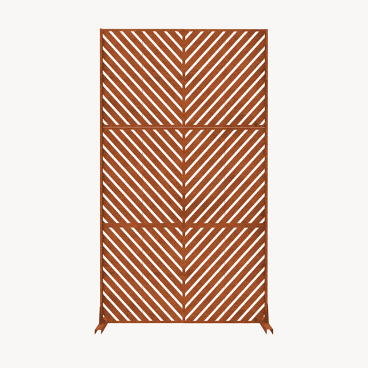 Parede divisória Kekan aço 180 x 90 cm Ferrugem nobre casa.pro