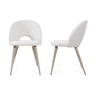 Conjunto de 2 cadeiras de jantar Karijoki tecido e metal 77x50x55 cm - Bege en.casa