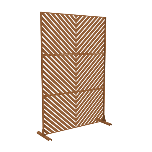 Parede divisória Kekan aço 180 x 120 cm Castanho casa.pro