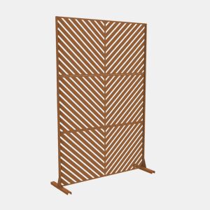 Parede divisória Kekan aço 180 x 120 cm Castanho casa.pro
