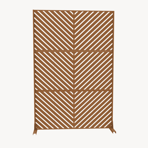 Parede divisória Kekan aço 180 x 120 cm Castanho casa.pro