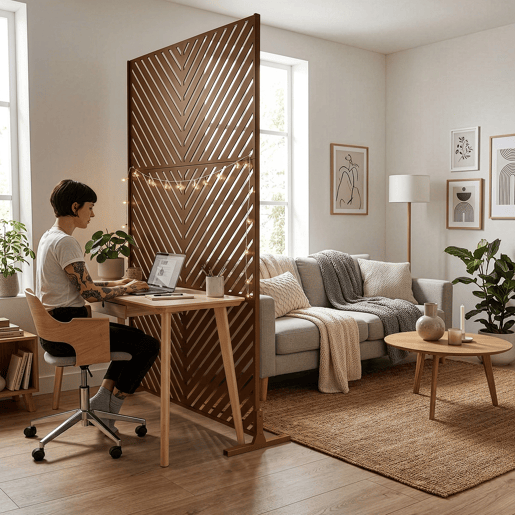 Parede divisória Kekan aço 180 x 90 cm Castanho casa.pro Parede divisória Kekan aço 180 x 90 cm Castanho casa.pro
