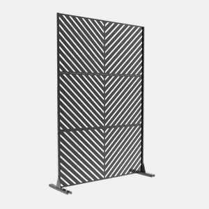 Parede divisória Kekan aço 180 x 120 cm preto casa.pro